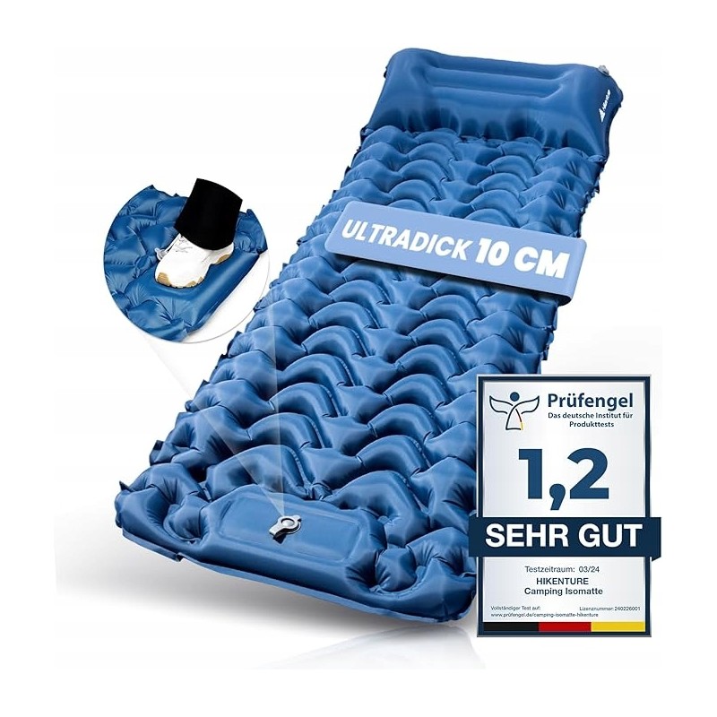 Outlet HIKENTURE Samopompująca mata do spania 10cm 198dł. x 70szer. OPIS