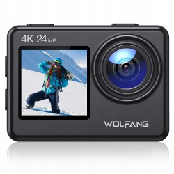 Outlet Kamera Wolfang GA200 Action Cam 4K 24 Mp wodoodporna EIS 170° OPIS