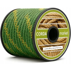 Cordamarket Driza lina zielona pleciona długość 25metrów 10mm do żeglarstwa