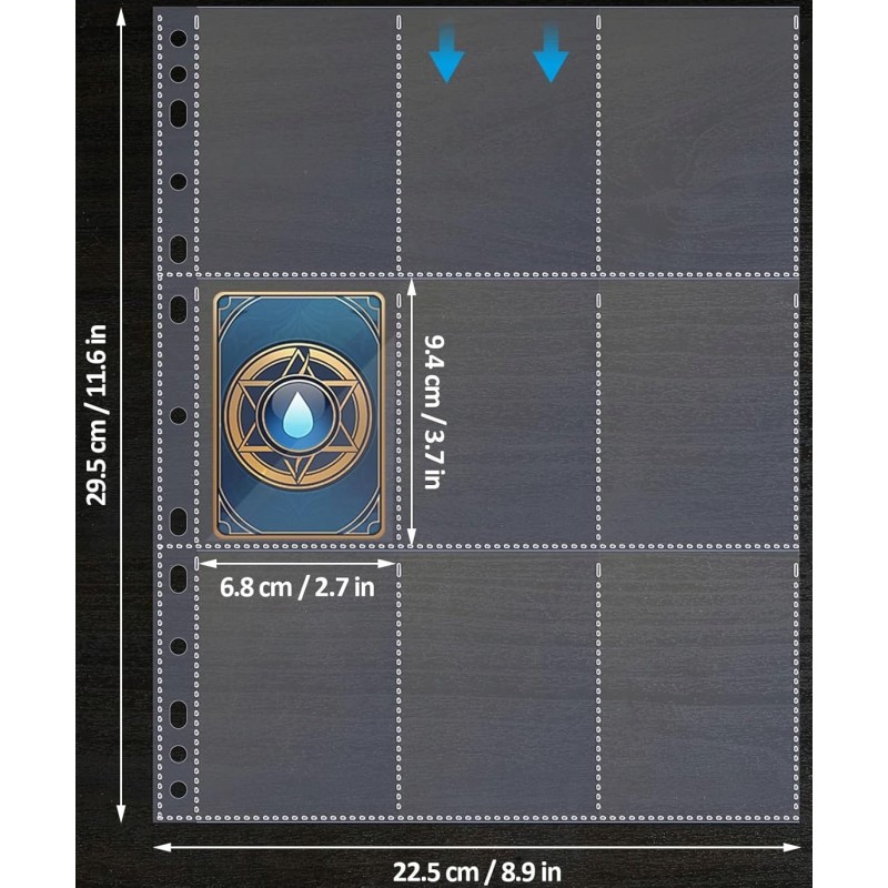 Przezroczysty folder na karty kolekcjonerskie 9-kieszonkowy album 41arkuszy