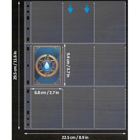 Przezroczysty folder na karty kolekcjonerskie 9-kieszonkowy album 41arkuszy