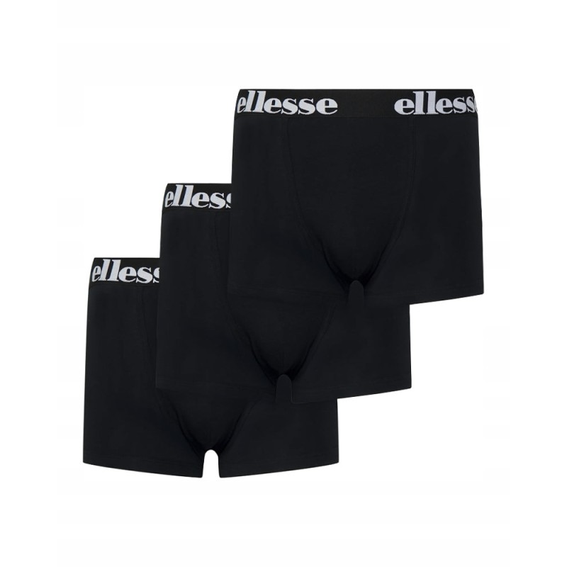 Ellesse Hali Black bokserki męskie 3-pak / r. M czarny 56% bawełna 81-86cm