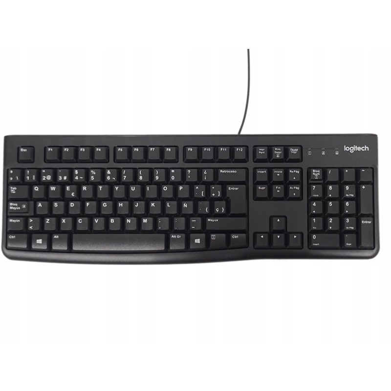 Logitech K120 przewodowa klawiatura biznesowa do Windows hiszpański QWERTY