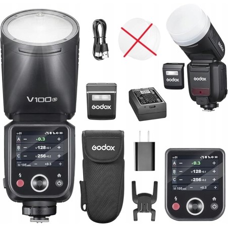 GODOX V100S Flash V100-S 100 W okrągła głowica z ekranem dla Sony OPIS