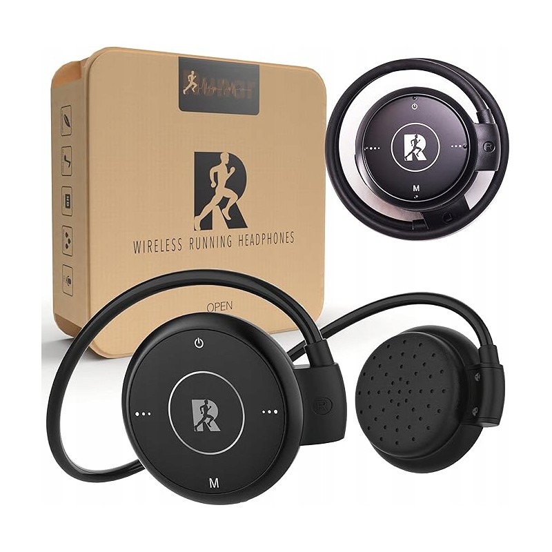 Słuchawki do biegania bezprzewodowe Bluetooth V5.0 z opaską na szyję OPIS