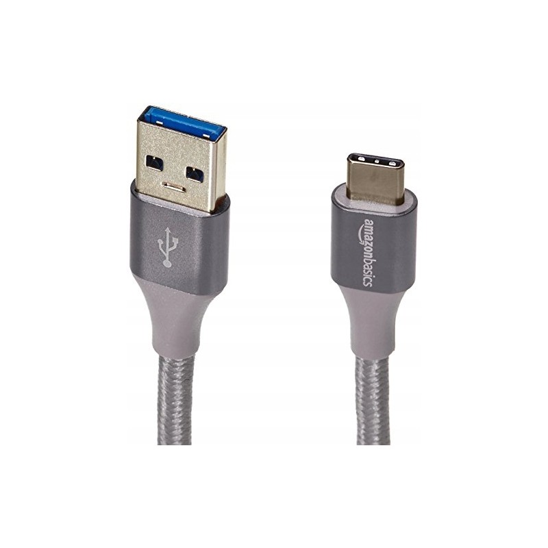 Outlet PODWÓJNY PLECIONY NYLONOWY AMAZON BASICS USB 5V 3A do 10 Gbit/s