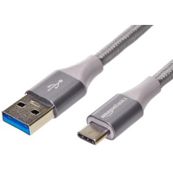 Outlet PODWÓJNY PLECIONY NYLONOWY AMAZON BASICS USB 5V 3A do 10 Gbit/s