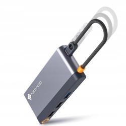 Outlet Stacja dokująca usb c 6 w 1 Novoo RM6F PD Plug and Play 100 W RJ45