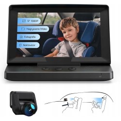 Kamera samochodowa dla niemowląt WOLFANG 1080P z 5-calowym ekranem OPIS