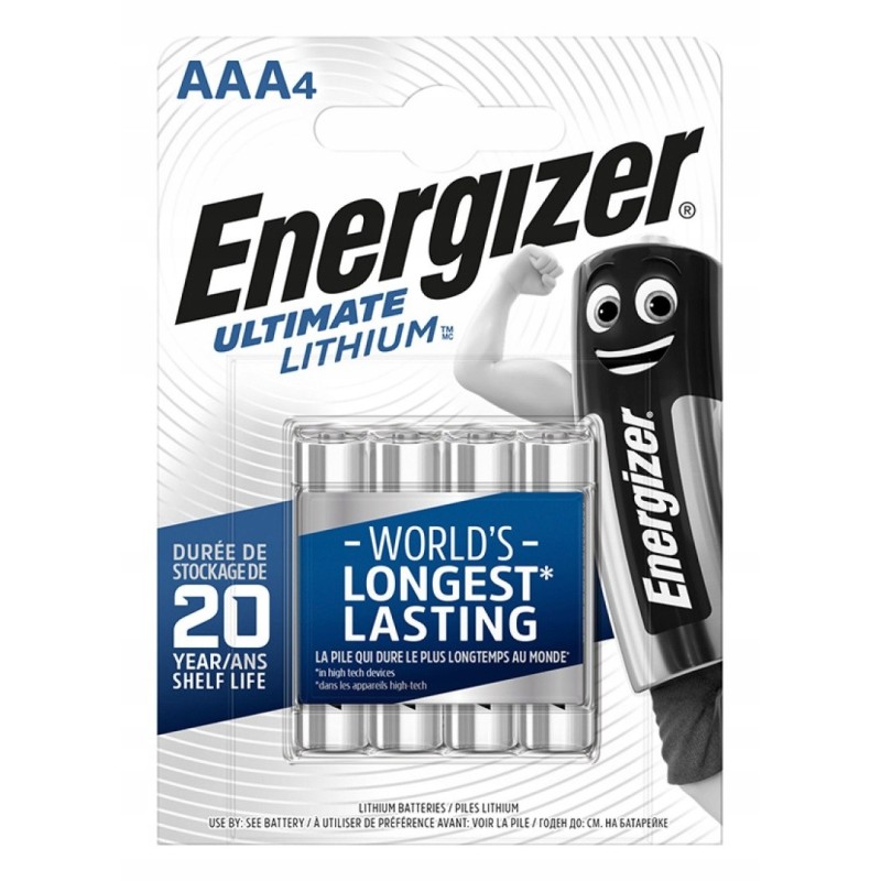 Baterie litowe Energizer Ultimate AAA 4 sztuki 100% do recyklingu OPIS