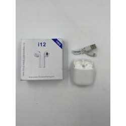 Outlet Słuchawki bezprzewodowe douszne TWS i12 białe złącze lightning OPIS