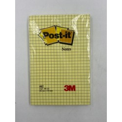 Karteczki samoprzylepne Post-it 100 kartek 102mm x 152mm w kratkę żółte