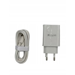 Outlet ŁADOWARKA SIECIOWA SZYBKA QUICK CHARGE 3.0 USB 18W 3000 mA + kabel