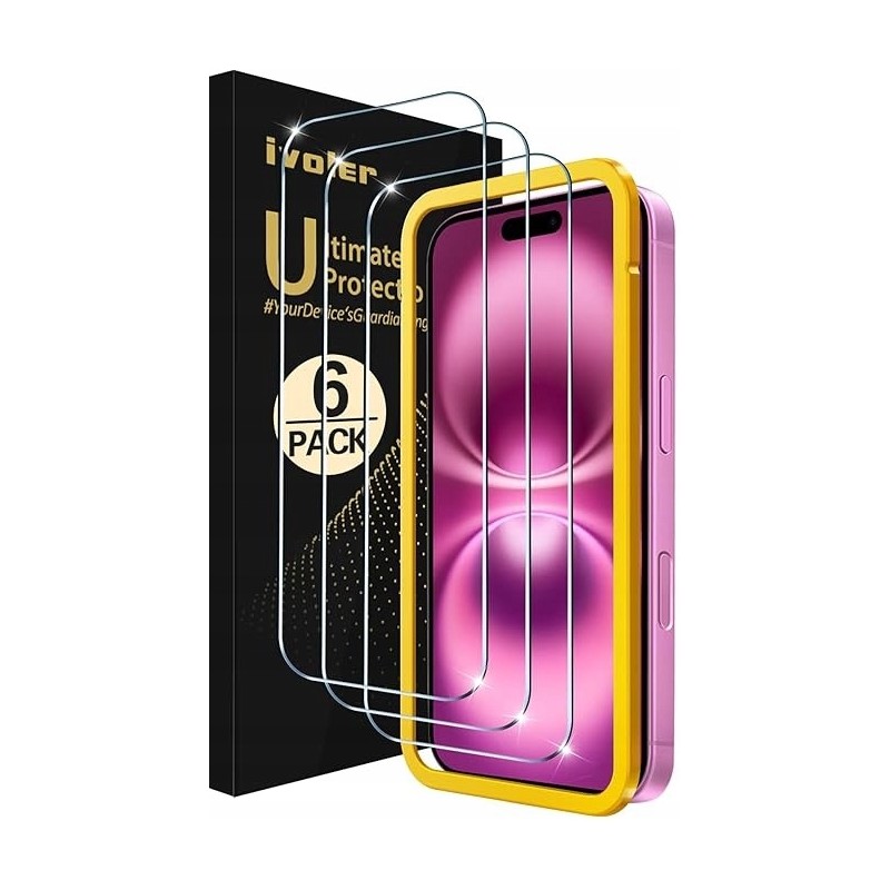 Outlet Ivoler Szkło hartowane do iPhone 16 2 sztuki + etui niebieskie OPIS