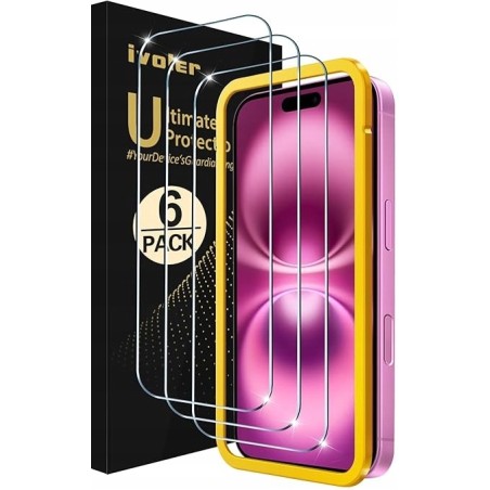 Outlet Ivoler Szkło hartowane do iPhone 16 2 sztuki + etui niebieskie OPIS