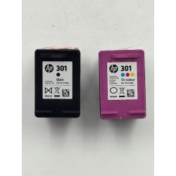 Outlet Zestaw tuszy HP 301 czarny +kolor N9J72AE poj 6 ml wydajność 355 str