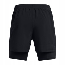 Spodenki męskie sportowe do biegania Under Armour z bielizną r. L czarny