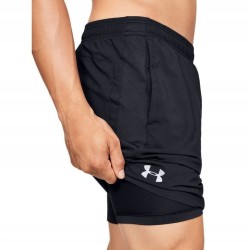 Spodenki męskie sportowe do biegania Under Armour z bielizną r. L czarny