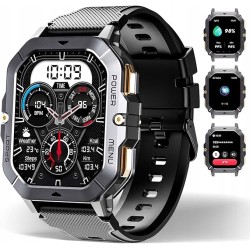 Outlet OUKITEL BT101 Wojskowy smartwatch dla mężczyzn ekran HD 2,02 cala