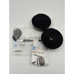 AiQInu Taśma na rzep 8 m x 30 mm samoprzylepna ekstra mocna czarna OPIS