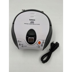 Outlet Radio sieciowo-bateryjne FM Lenco SCD-24BT WHBK białe OPIS