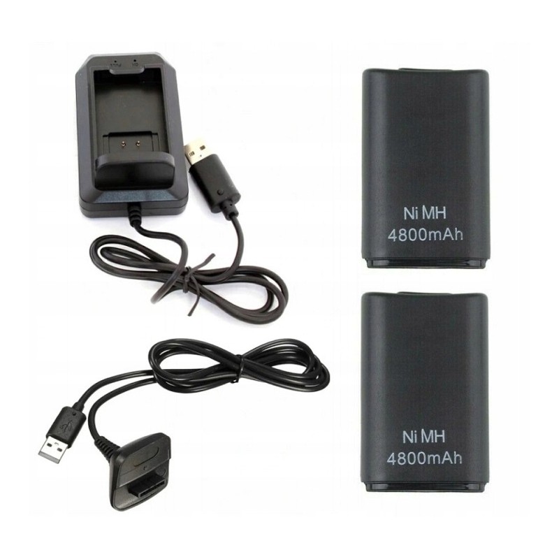 Outlet Ładowarka Hertz z 2 akumulatorkami 4800 mAh do XBOX 360 OPIS