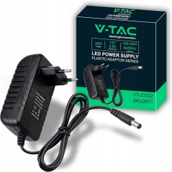 Outlet V-TAC Zasilacz 12 V 30 W 2,5 A Wejście AC 100-240 V - 50/60 Hz OPIS