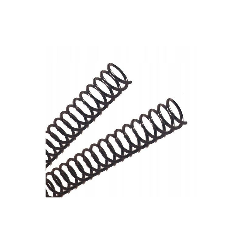 Outlet DHP metalowa czarna spirala do wiązania krok 5:1 100 szt 12mm