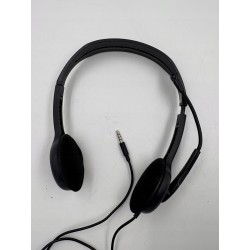 USZKODZONE Słuchawki nauszne do komputera przewodowe z mikrofonem OPIS