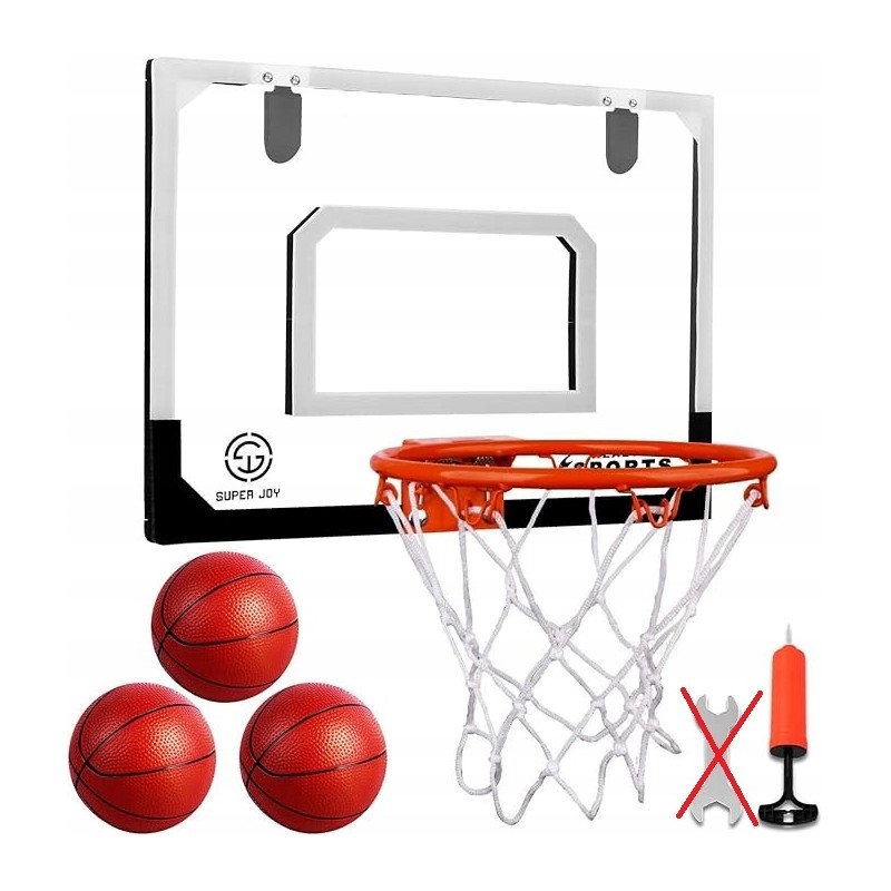 Outlet SUPER JOY Mini zestaw do koszykówki dla dzieci 3 piłki i tarcza OPIS