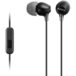 Outlet Słuchawki dokanałowe SONY MDR-EX15AP długość przewodu 1.2 m Czarny