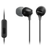 Outlet Słuchawki dokanałowe SONY MDR-EX15AP długość przewodu 1.2 m Czarny