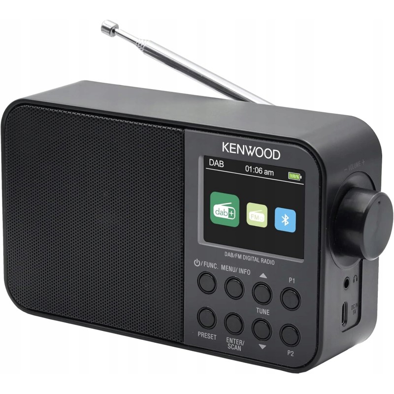 Outlet Radio sieciowo-bateryjne DAB+ FM Kenwood Bluetooth CR-M30DAB-B