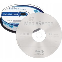 Outlet Płyta Blu-ray MediaRange BD-R poj. 25 GB opak 10szt zapis do 6x