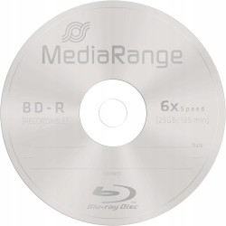 Outlet Płyta Blu-ray MediaRange BD-R poj. 25 GB opak 10szt zapis do 6x