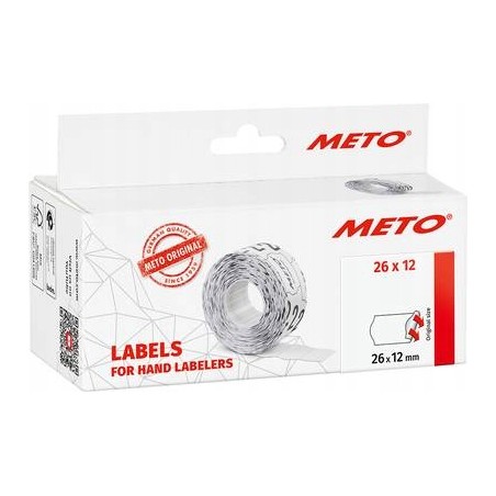 Etykiety cenowe Meto 6 rolek 6000 etykiet 26x12mm X5D42