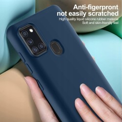 Etui kompatybilne z Samsung Galaxy A21S silikonowe gumowane miękkie