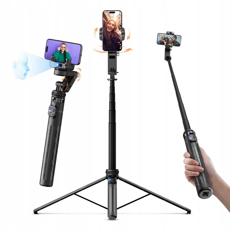 ROLLEI Easy Creator Gimbal AI Tracking Selfie Stick Statyw Telefonu OPIS