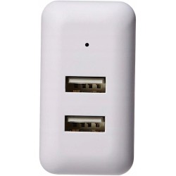 Outlet Amazon Basics dwupunktowy adapter do ładowania USB 2.4A biały