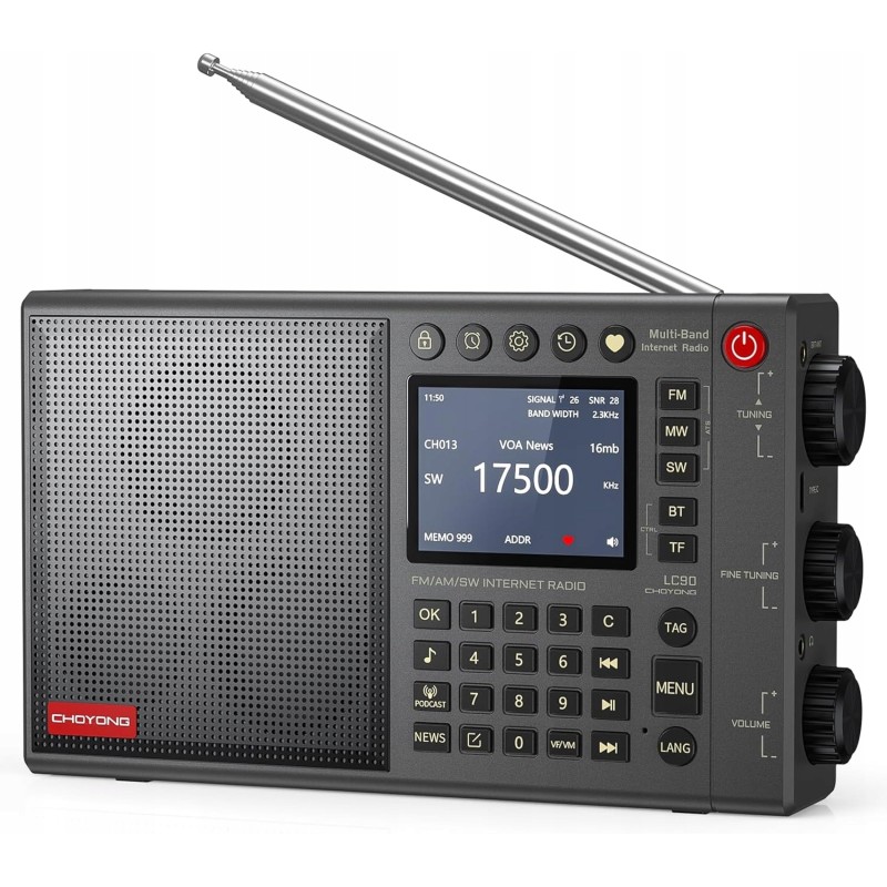 RADIO INTERNETOWE CHOYONG LC90 WI-FI 4G PRZENOŚNE 5000 MAH GŁOŚNIK BT 15 W