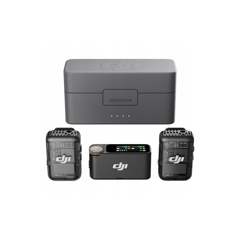 Outlet Zestaw mikrofonów bezprzewodowych DJI Mic 2 (2TX + 1RX + Charging