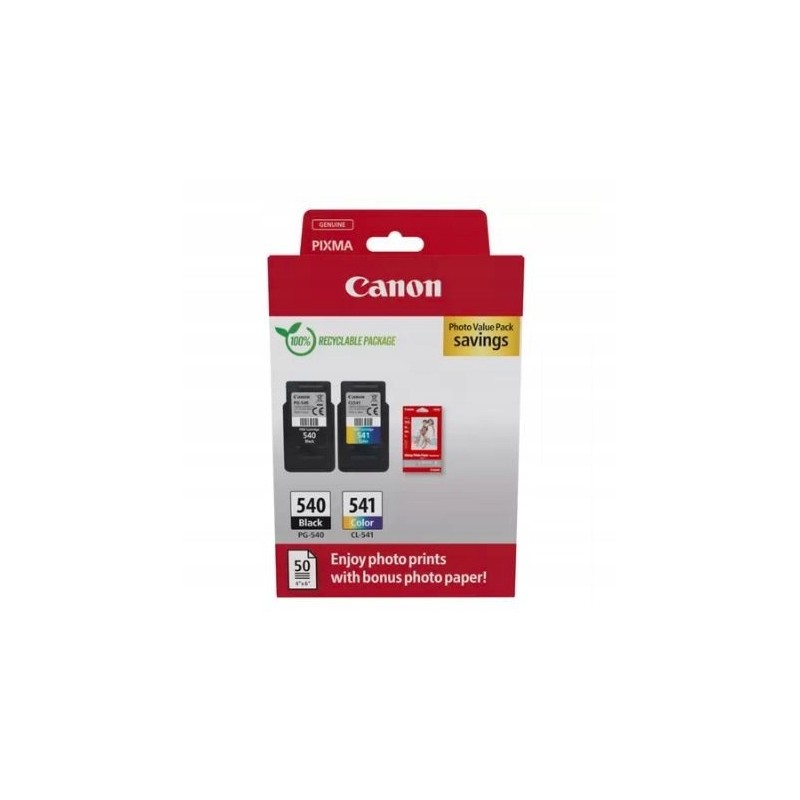 Outlet Zestaw tuszy Canon PG-540+CL-541+papier foto 5225B013 poj. 8 ml
