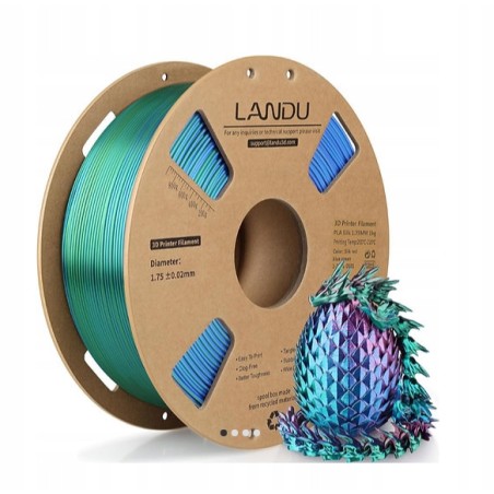 Outlet Filament Landu PLA Silk Tri Color czerwony/niebieski/zielony 1 kg
