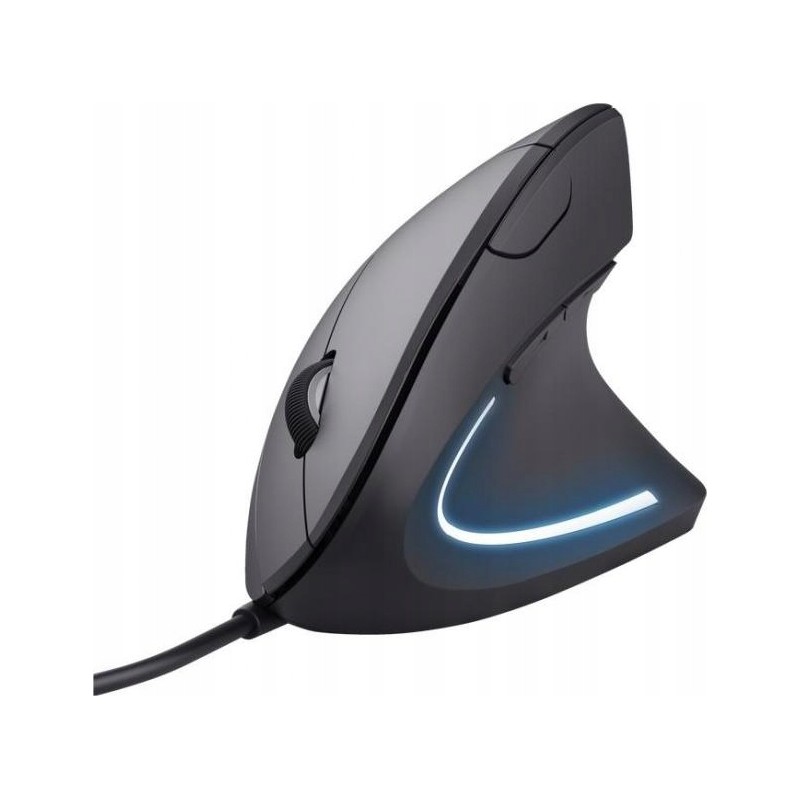 Outlet Mysz przewodowa Trust Verto Czarna 1600 dpi dł. przewodu 1.5 m