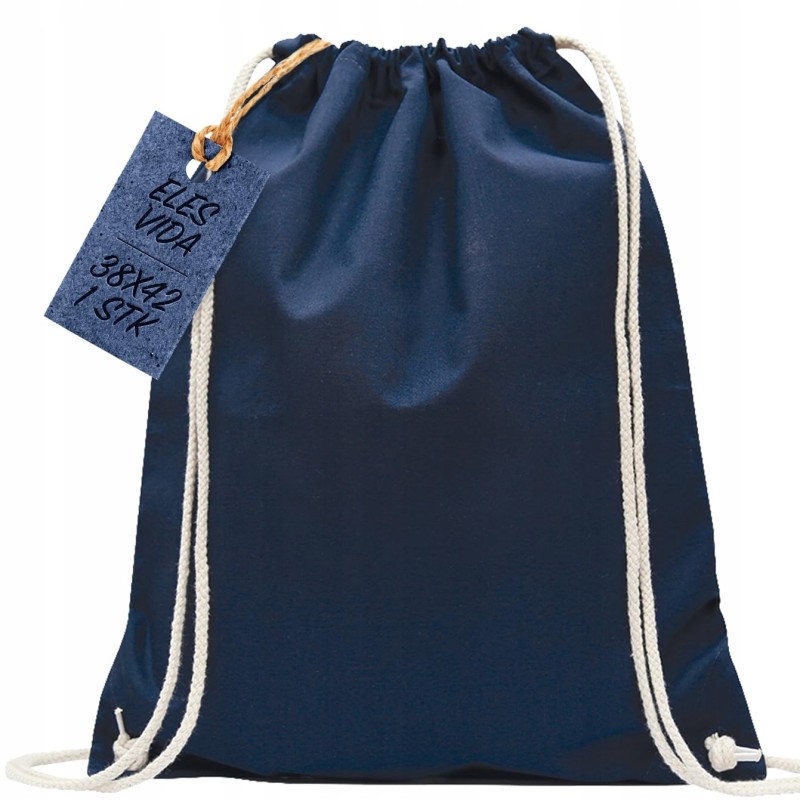 ELES VIDA BAWEŁNIANA TORBA SPORTOWA GIMNASTYCZNA 1 SZTUKA 38 X 42 CM
