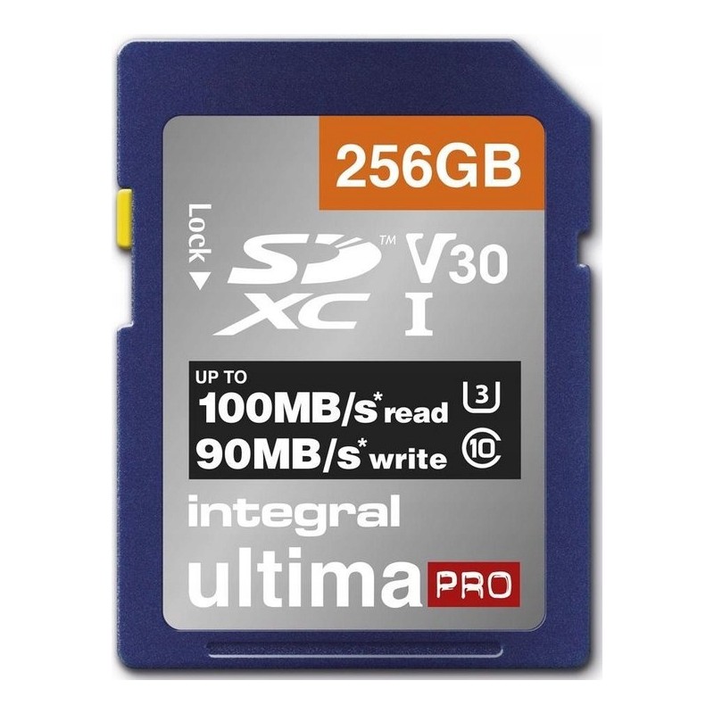 Karta pamięci SDXC Integral INSDX256G-100/90V30 Karta pamięci SDXC Integral INSDX256G-100/90V30