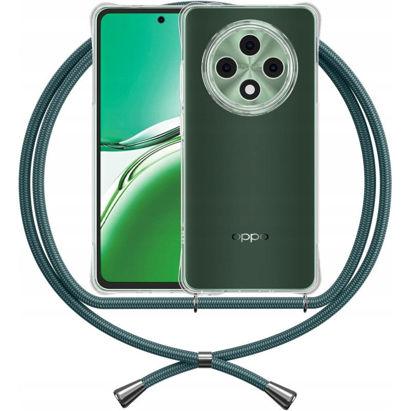 Outlet Etui z smyczą kompatybilne z Oppo Reno 12 F/12 FS 5G TPU elastyczne