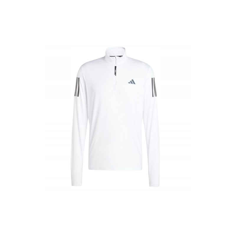 Outlet E4100 ADIDAS BLUZA SPORTOWA BIAŁA Own the Run Half-Zip R.L