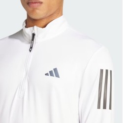 Outlet E4100 ADIDAS BLUZA SPORTOWA BIAŁA Own the Run Half-Zip R.L