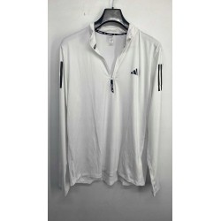 Outlet E4100 ADIDAS BLUZA SPORTOWA BIAŁA Own the Run Half-Zip R.L